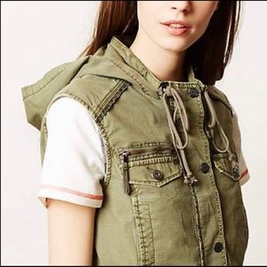 Anthro • Military Anorak Vest by Marrakech • XS